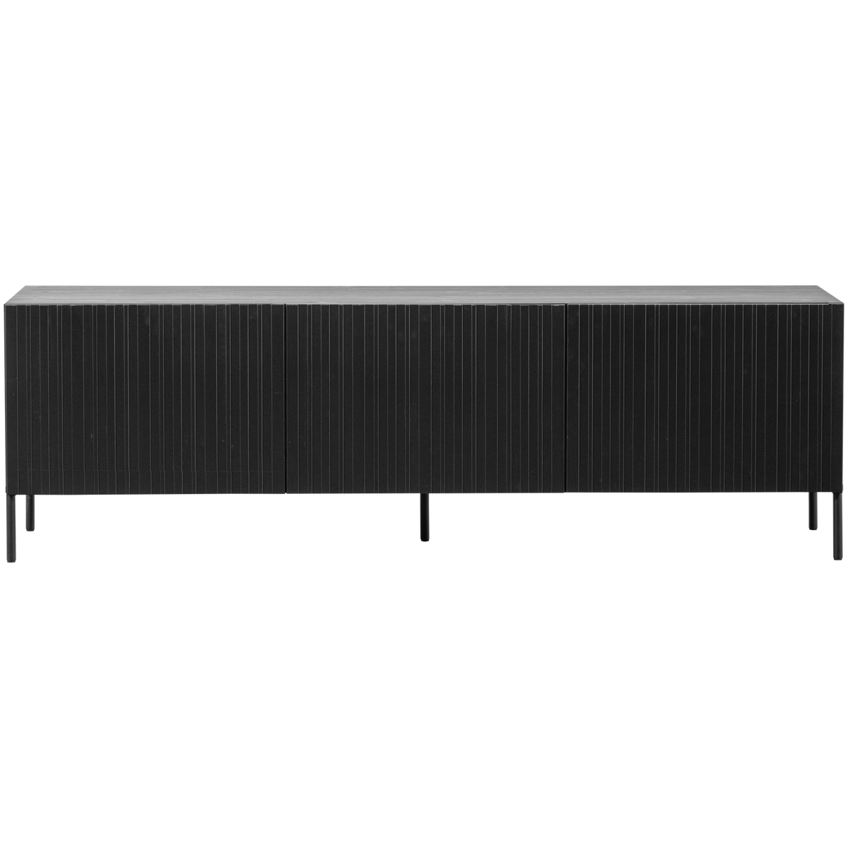 WOOOD tv meubel Grand Gravure - Grenen - Zwart - 56x180x46