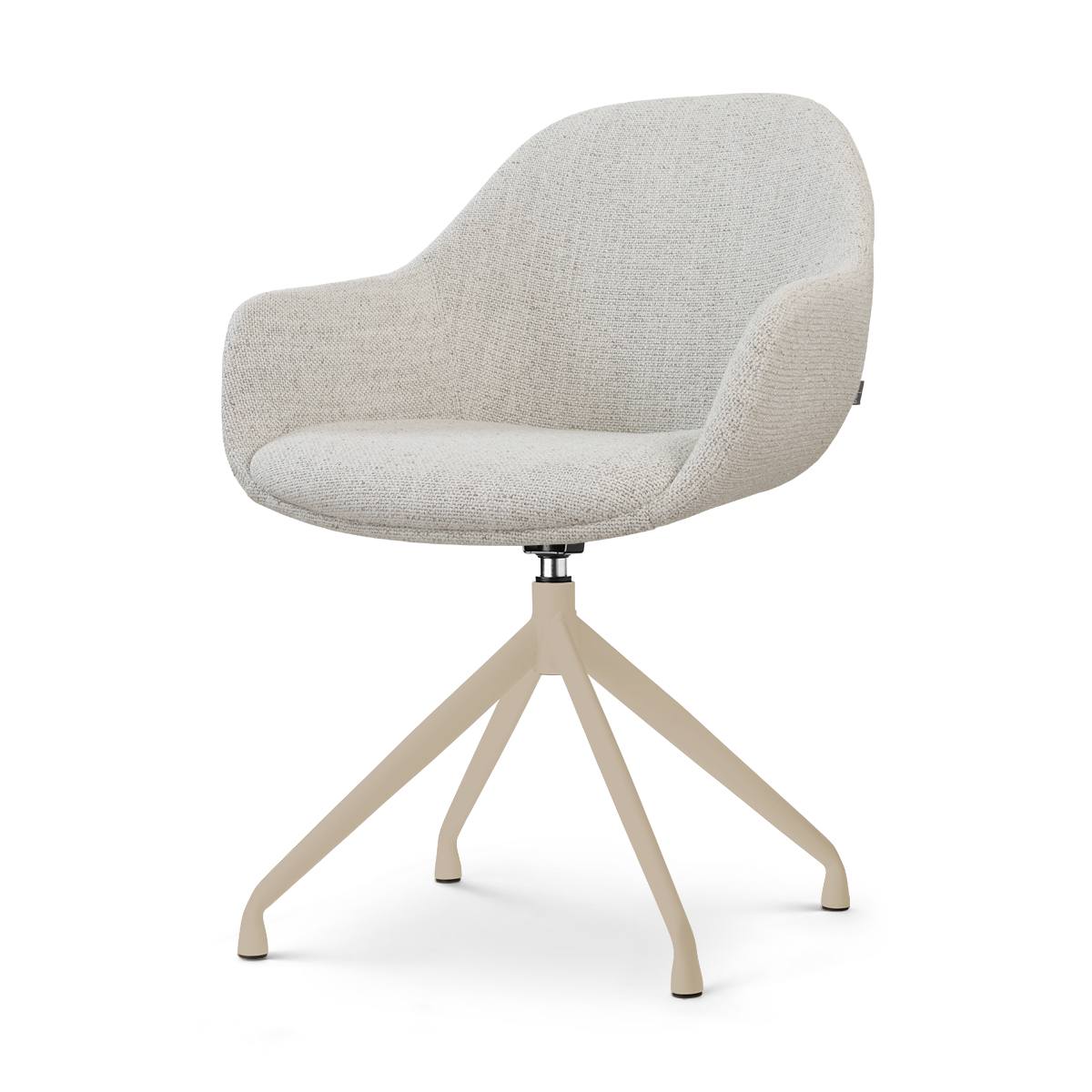 Nolon Nola-Mae draaibare eetkamerstoel beige gemêleerd beige onderstel