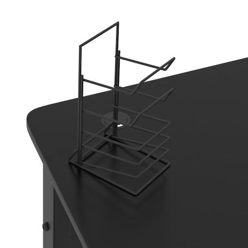 NNEVL Gaming Desk with K Shape Legs Black 90x60x75 cm