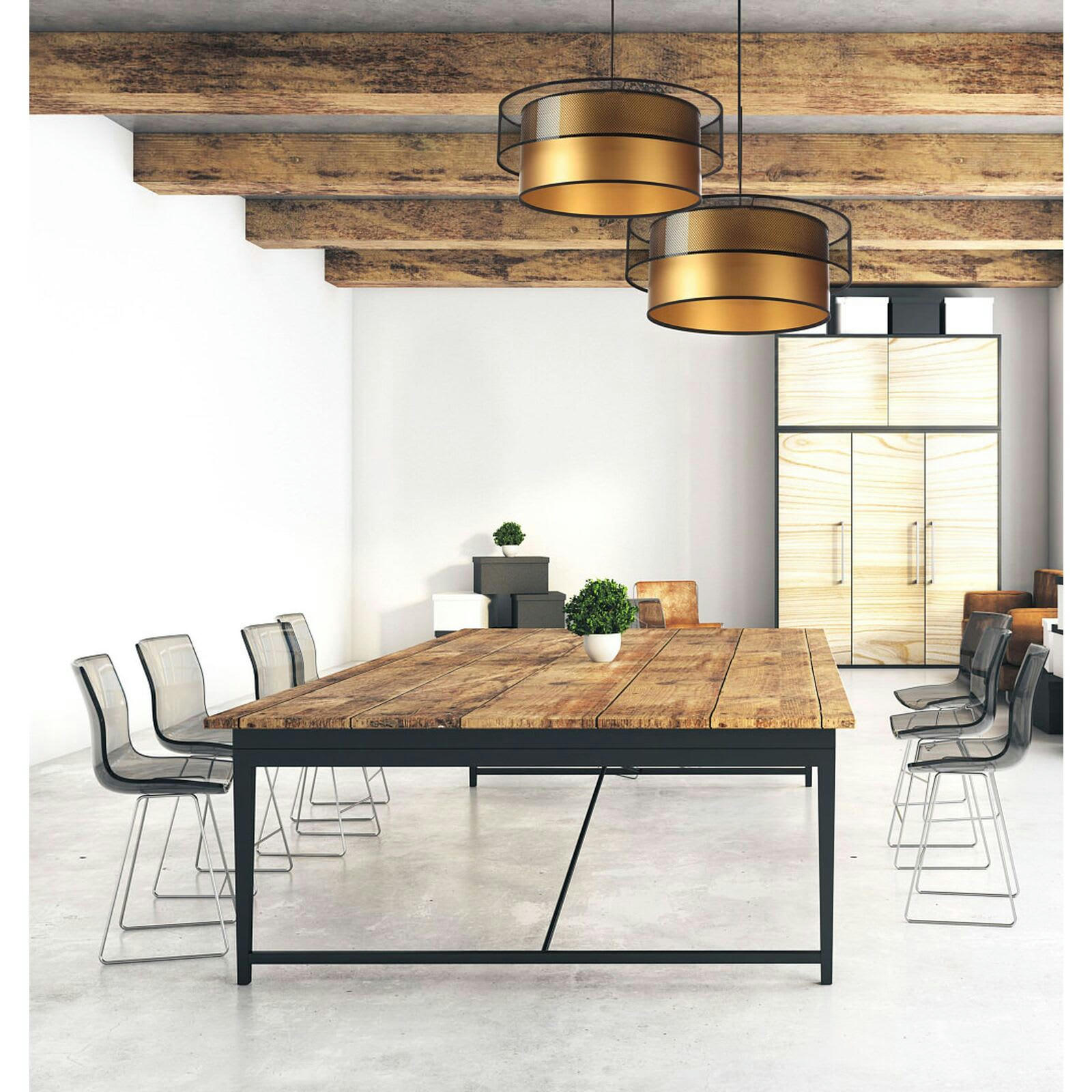 DUO ÉLÉGANT - Suspension Tissu Or