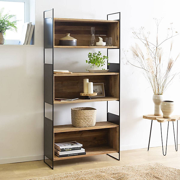 Bibliothèque en bois recyclé 90 cm Blaise
