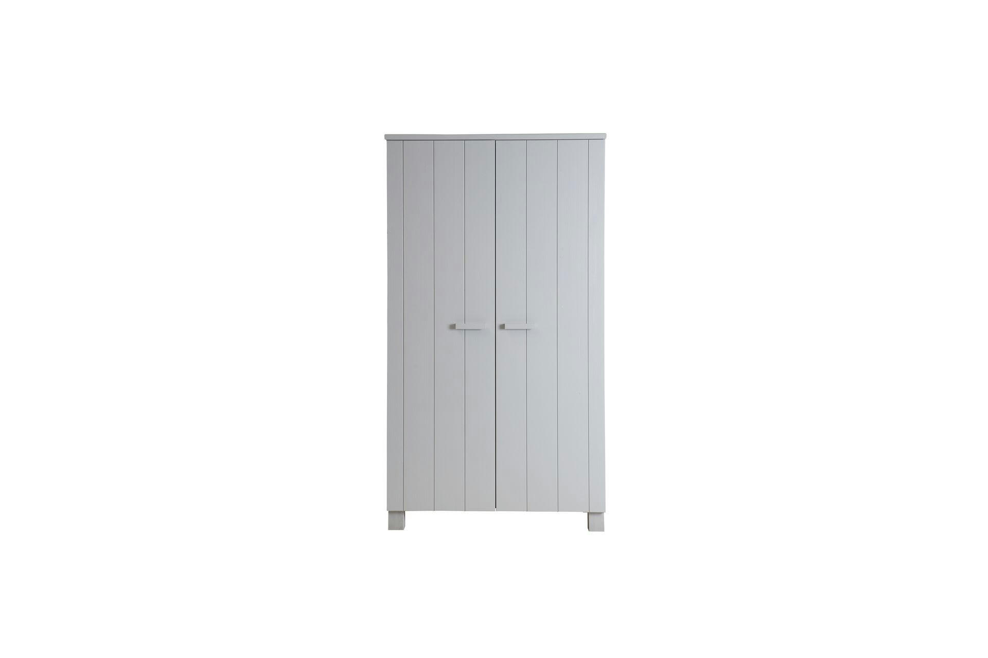 DENNIS - Armoire 2 portes en bois gris
