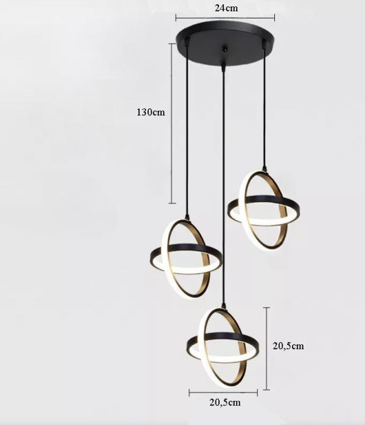 Lampa geometryczna LED klosz w
