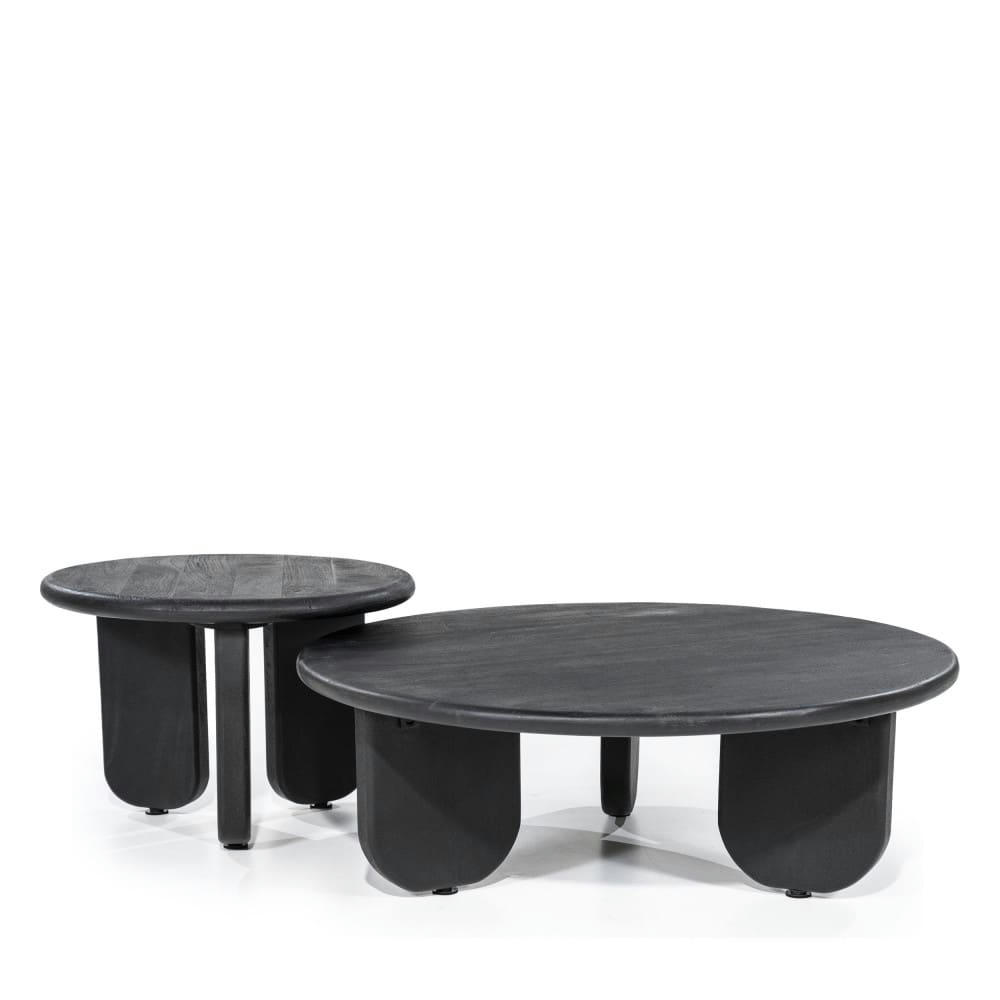 ODIN - Table basse en bois D60cm noir