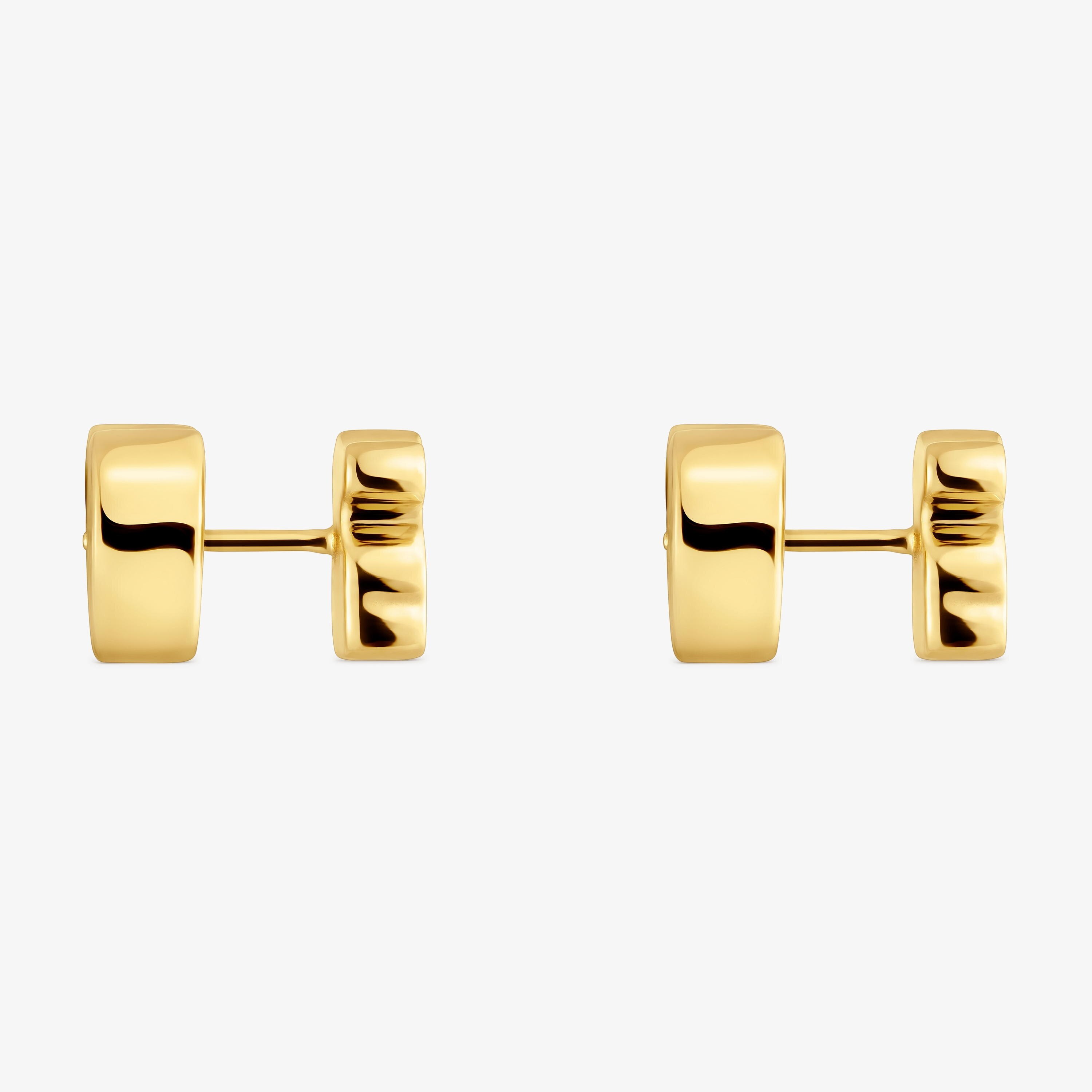 Pendientes oso con baño de oro 18 kt sobre plata y diamantes TOUS 1950