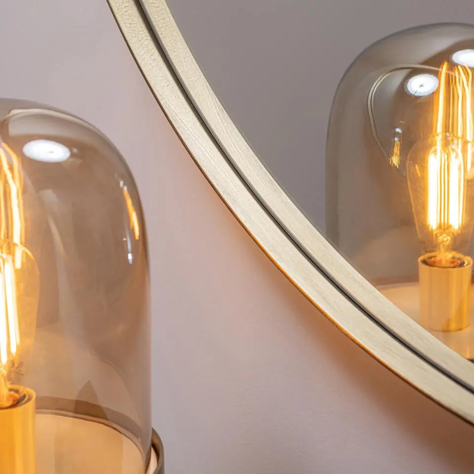 WOOOD Doutzen Spiegel - Metaal - Goud - 115x115x5