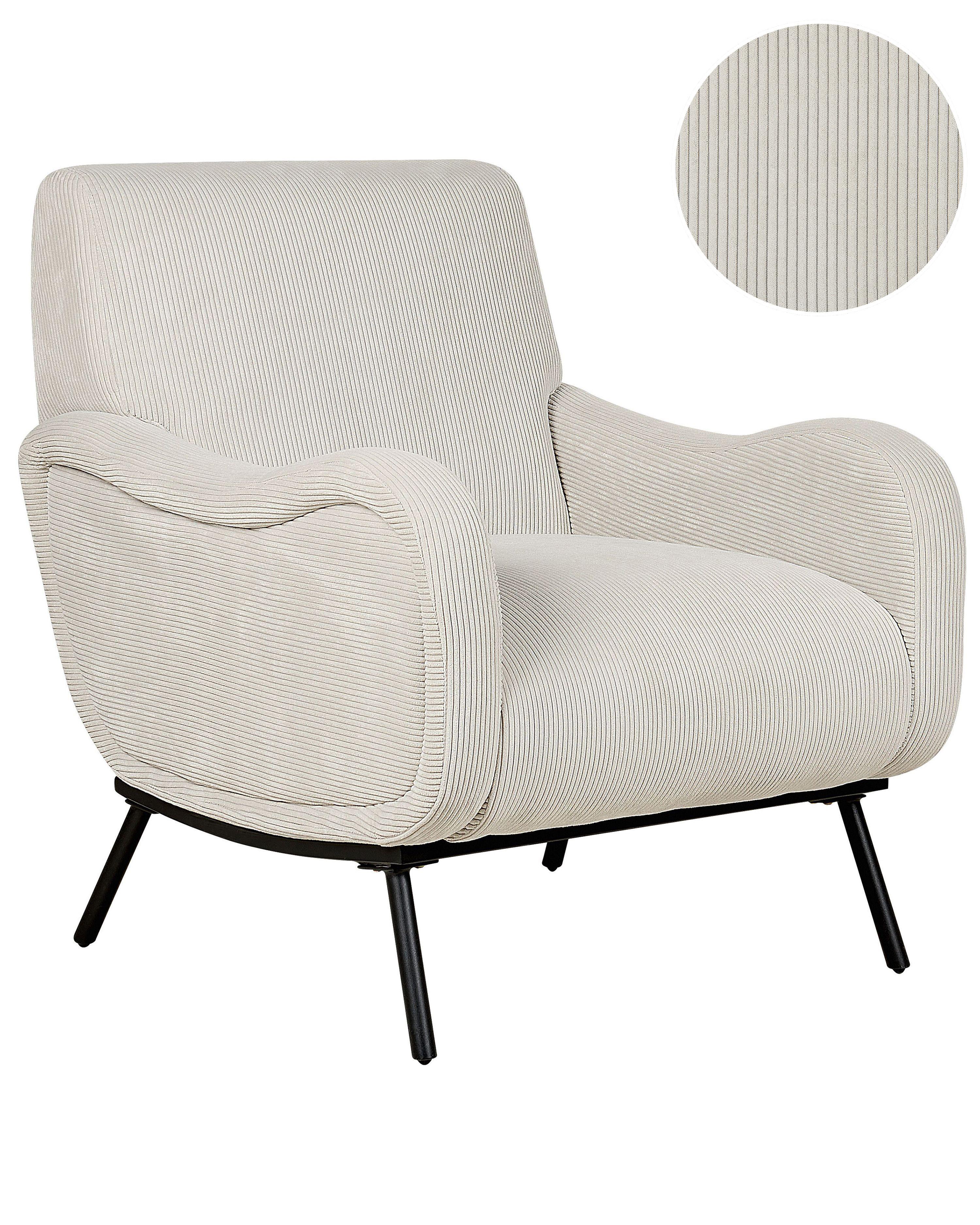 Armchair ALMIND Corduroy Light Grey
