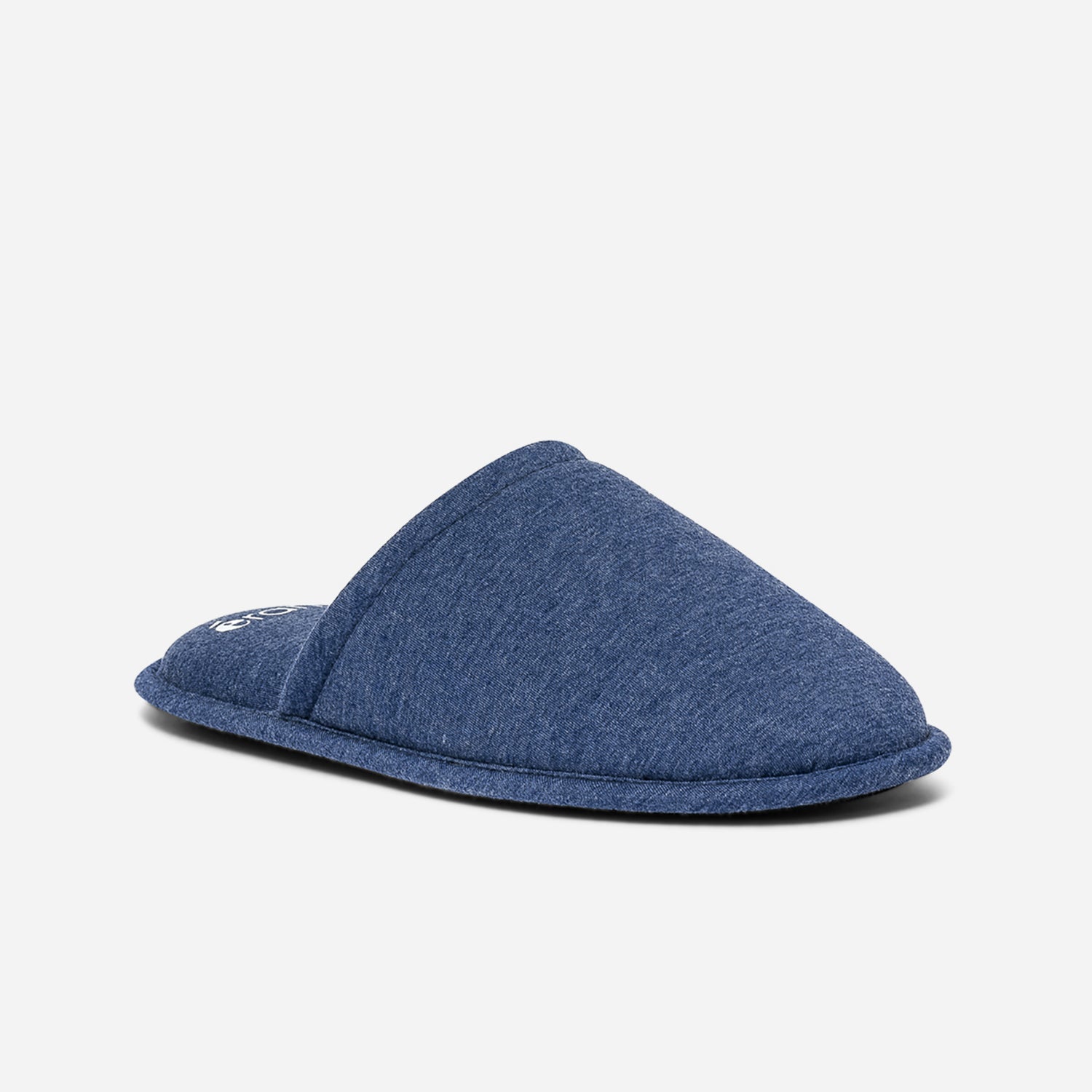 Chausson-mule bleu en textile