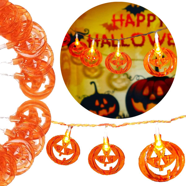 Girlanda na Halloween łańcuch świetlny dynie 20 LED