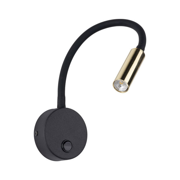 Kinkiet na wysięgniku flex z włącznikiem LAGOS BLACK/GOLD 10039 TK Lighting