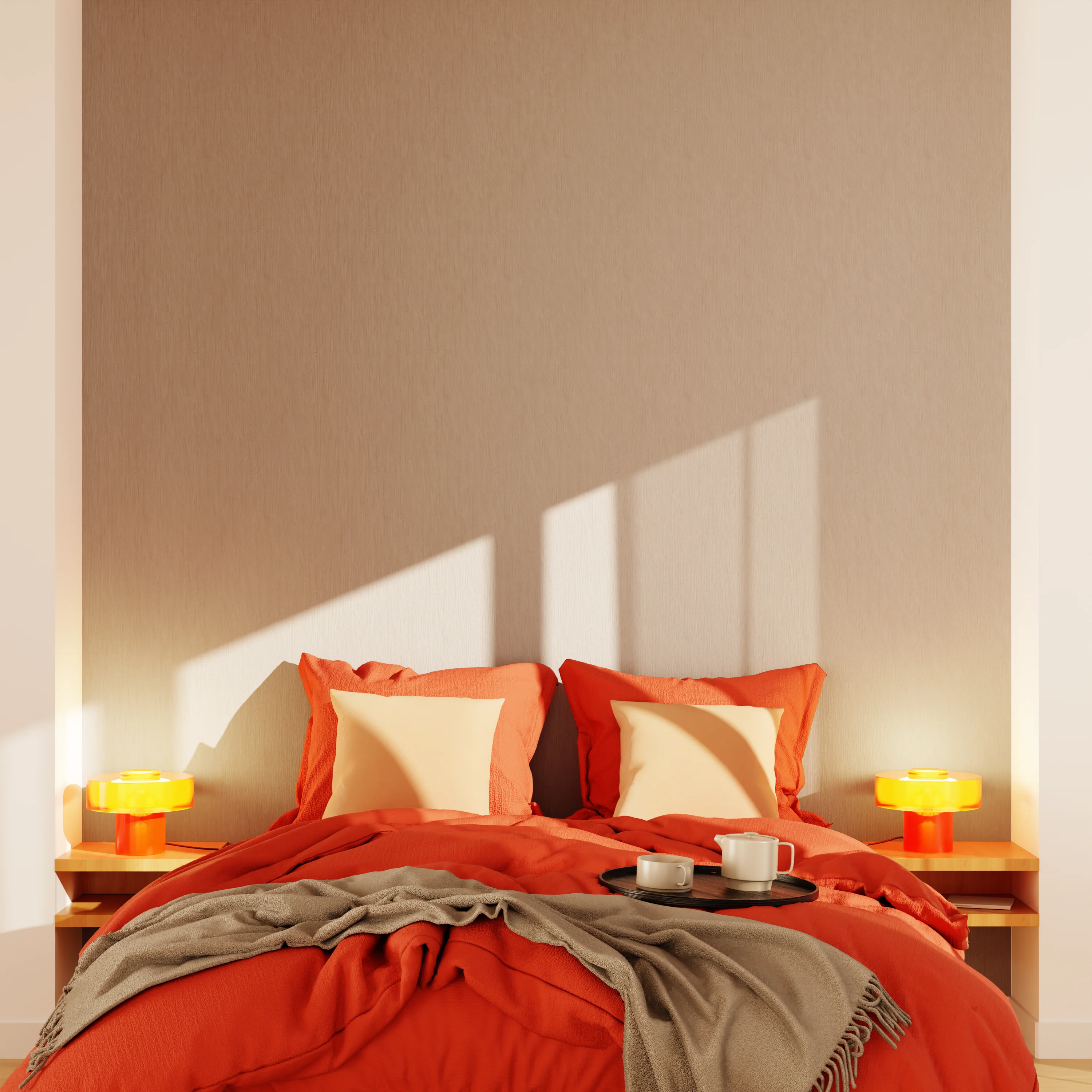 Papier peint PANAMA coloris beige sable