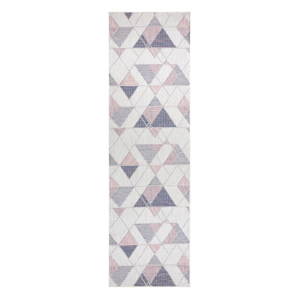 Dywan chodnik SZNURKOWY SIZAL SION Geometryczny, Trójkąty 70x200 cm