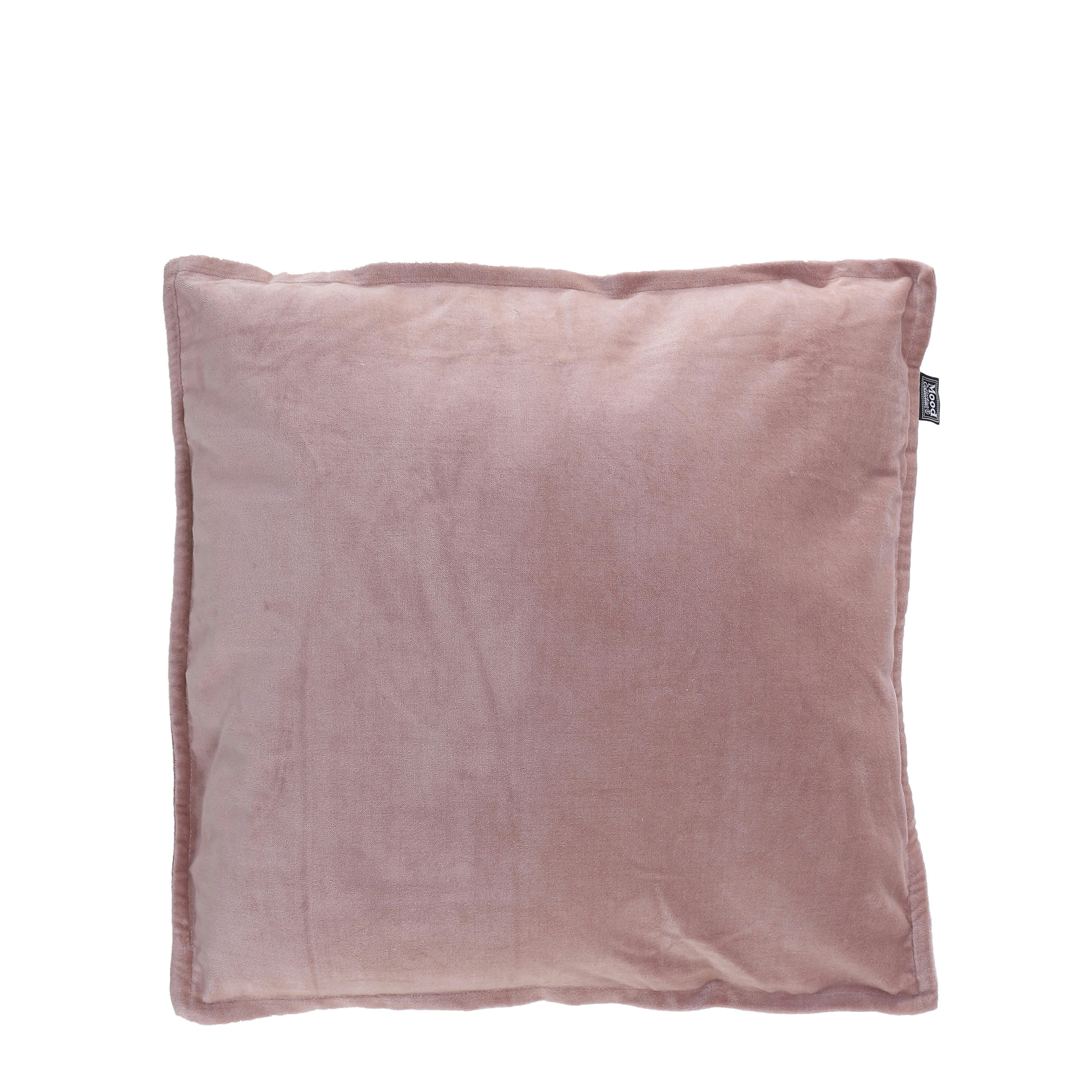 CHARME - Coussin en velours pêche 50x50