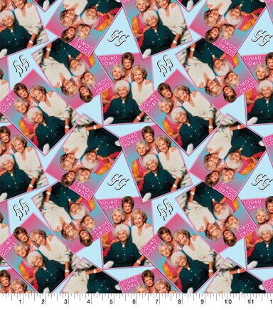 Golden Girls Photo Toss Digital Cotton Fabric