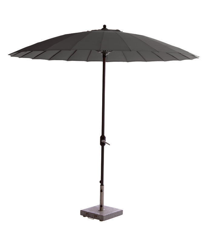 Manilla parasol - Ø250 cm - carbon black - donker grijs