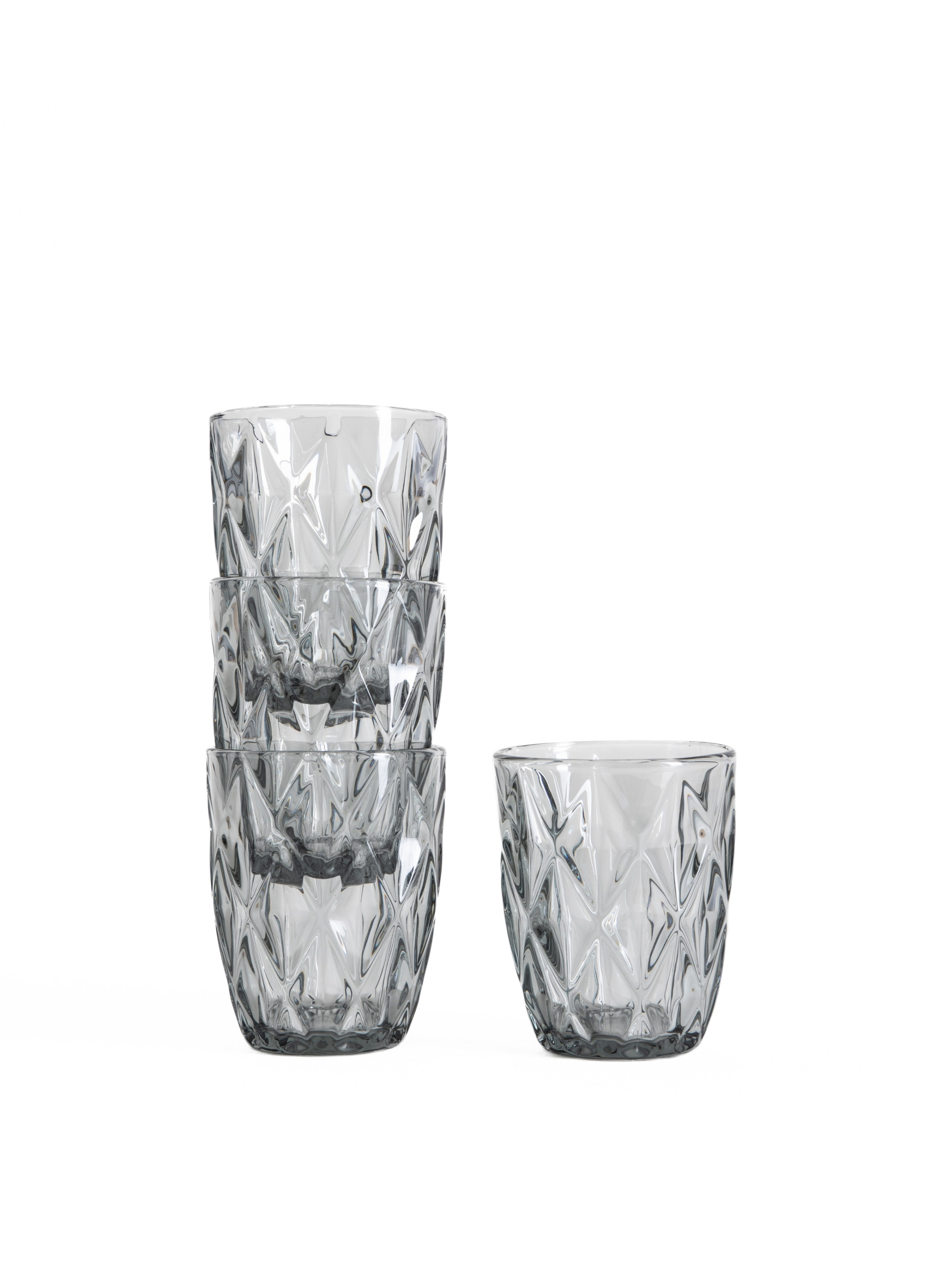Zestaw szklanek LUNO grafitowych 4szt. 280ml HOMLA