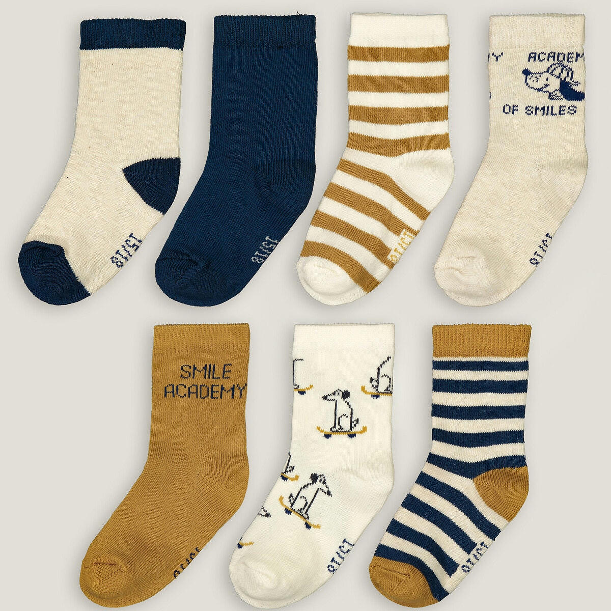 Lot de 7 chaussettes imprimé chien