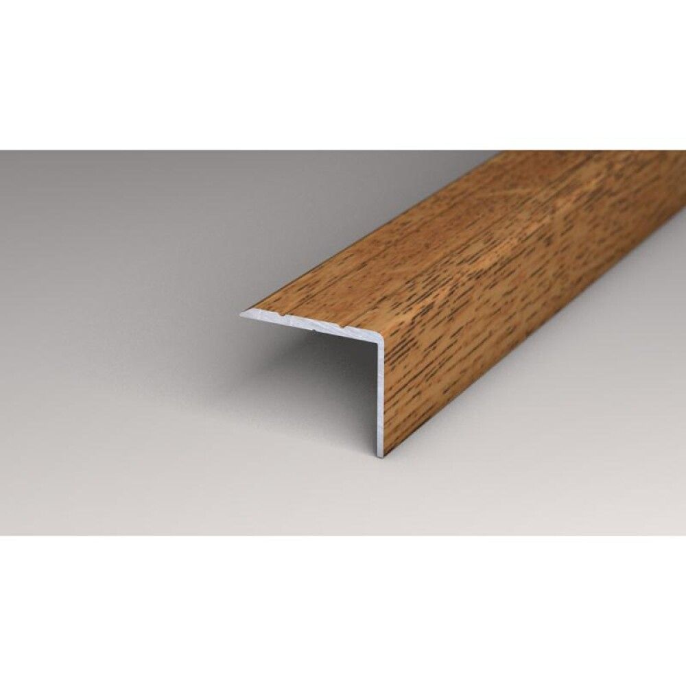AVSLUTNINGSLIST LOGOCLIC ALUMINIUM 1000X25X20MM MØRK EIK