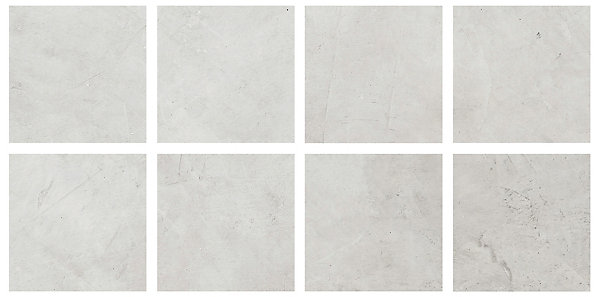 8 carreaux adhésifs décoratifs Vinyl Way 3D effet béton gris L.20 x L.20 cm x ep.1,3 mm Dada Art