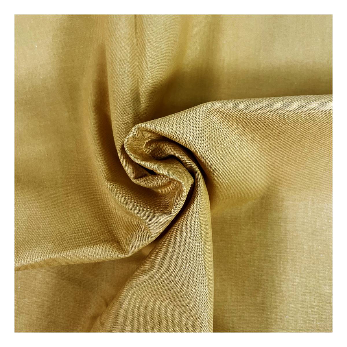 Ochre Organic Premium Cotton Fabric by the Metre