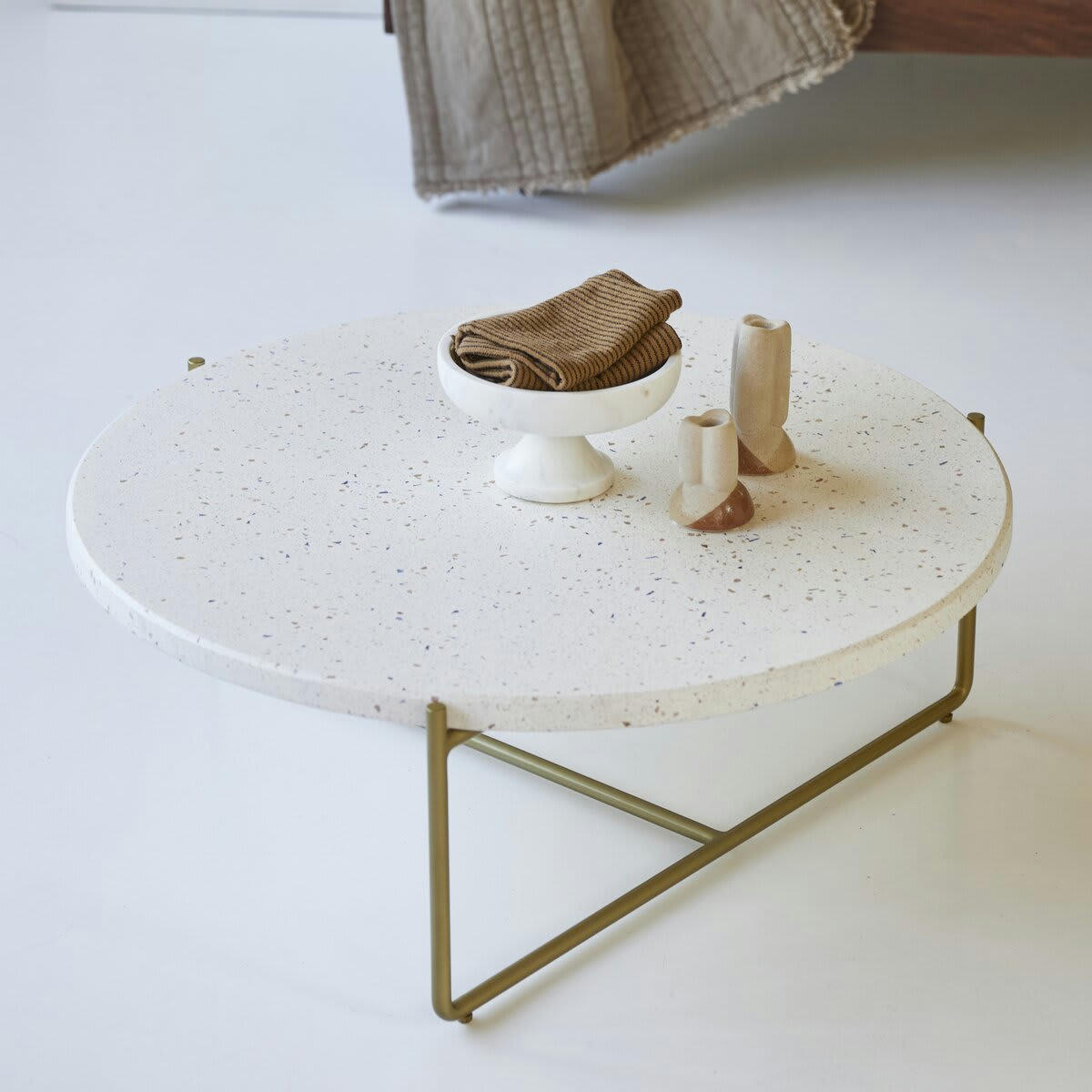 ANATOLE - Table basse en terrazzo et métal confetti