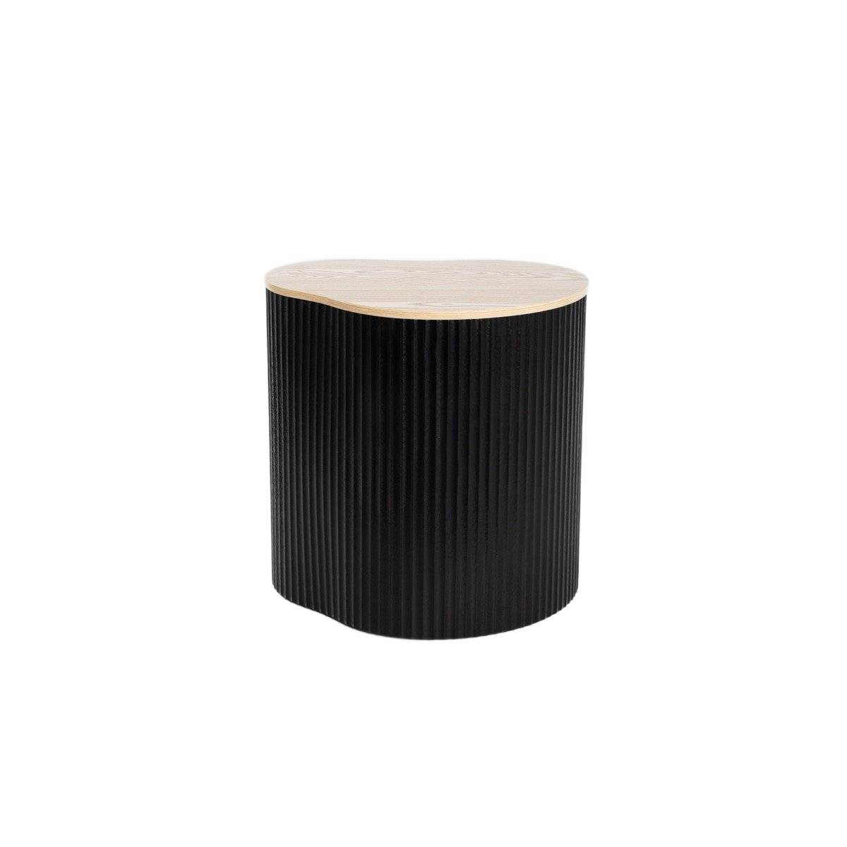Stolik kawowy GEBO czarny 47x37x47,5 cm HOMLA