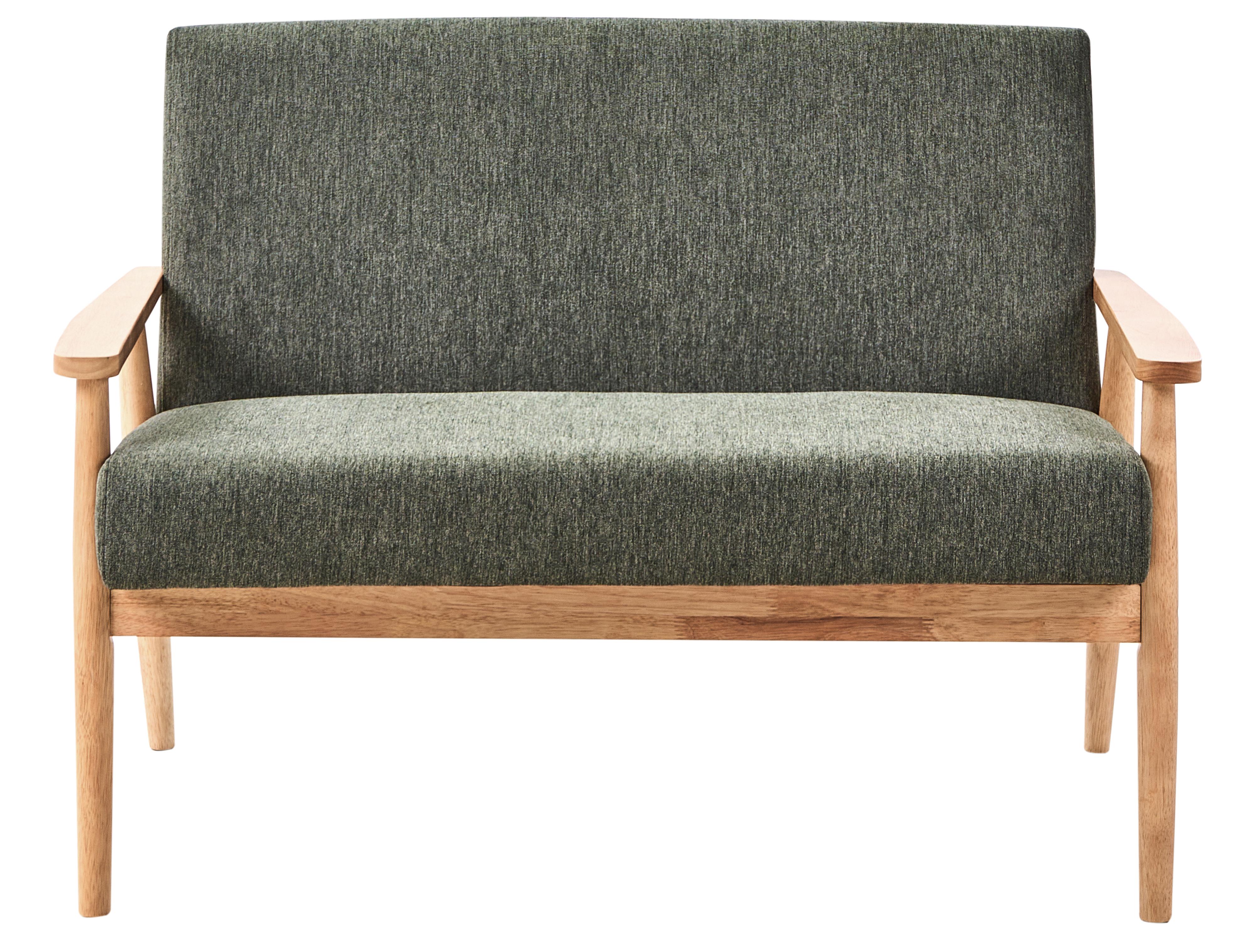 Armchair ESRUM Fabric Light Brown/ Green