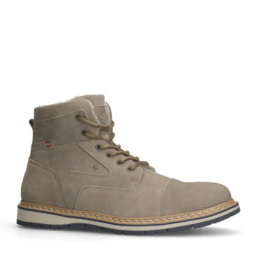 Manfield Taupe nubuck veterboots