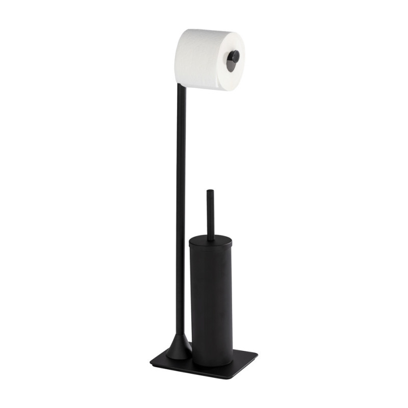 Porte-rouleau et brosse de toilette Hella noir WENKO