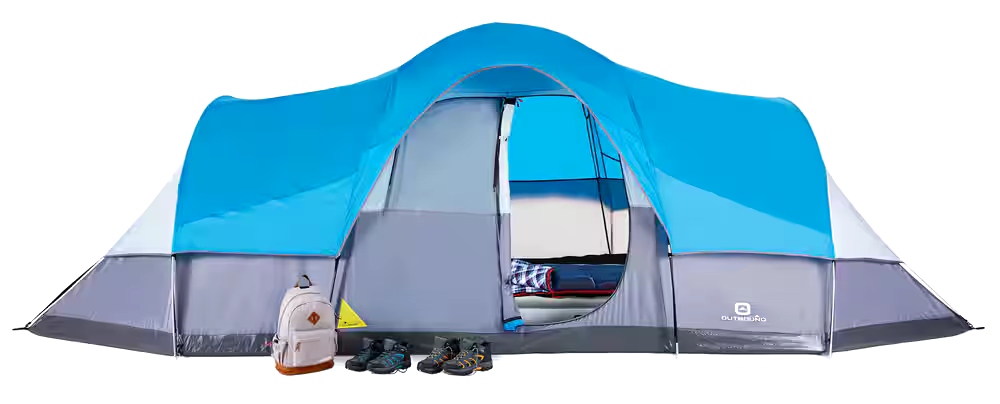 Outbound 3-Season, 12-Person Camping Dome Tent w/ Rain Fly & Carry Bag