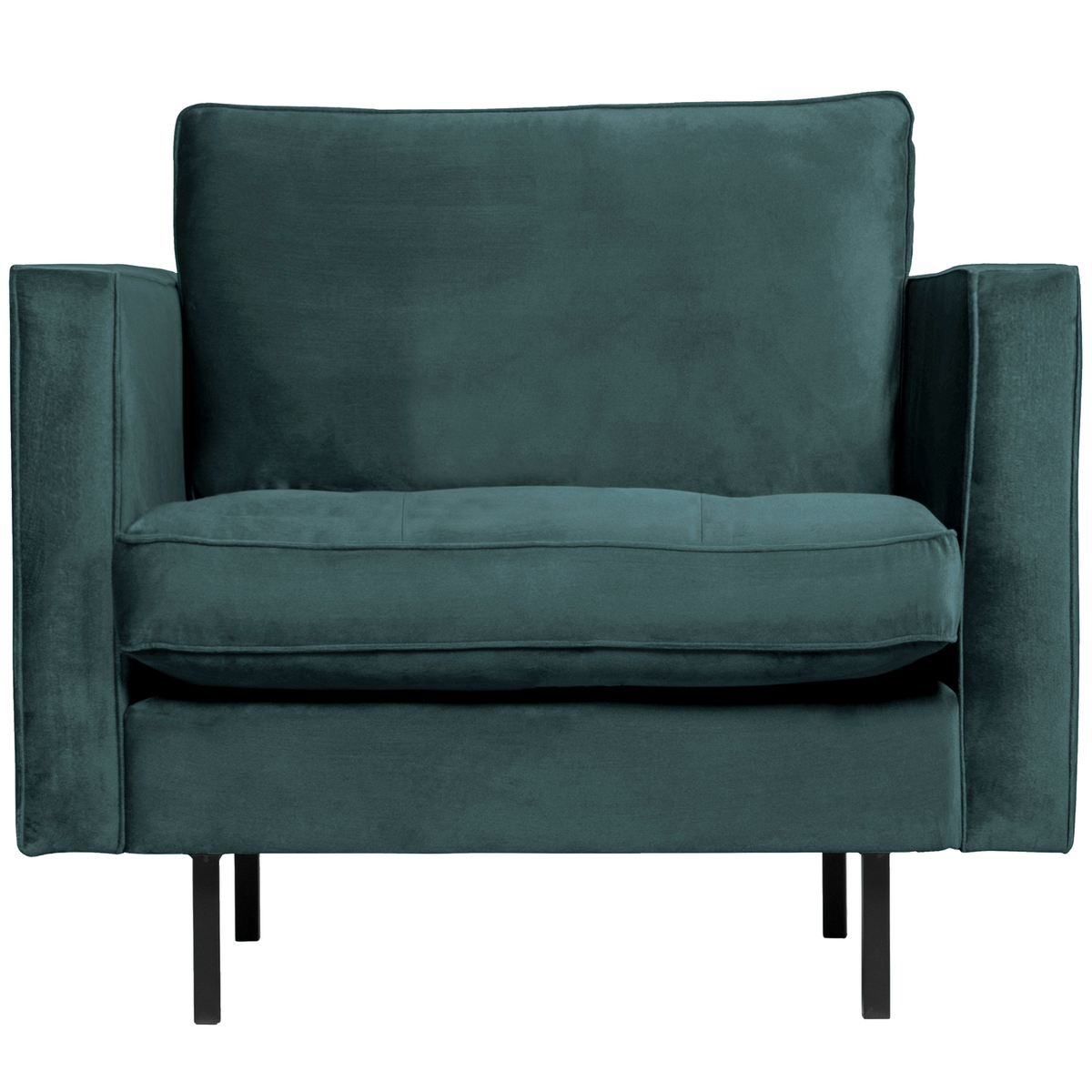 WOOOD classic fauteuil Rodeo - Velvet - Teal - 83x98x88