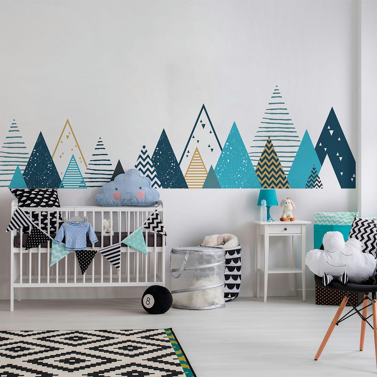 - Stickers enfant montagnes scandinaves tipika 70X115cm