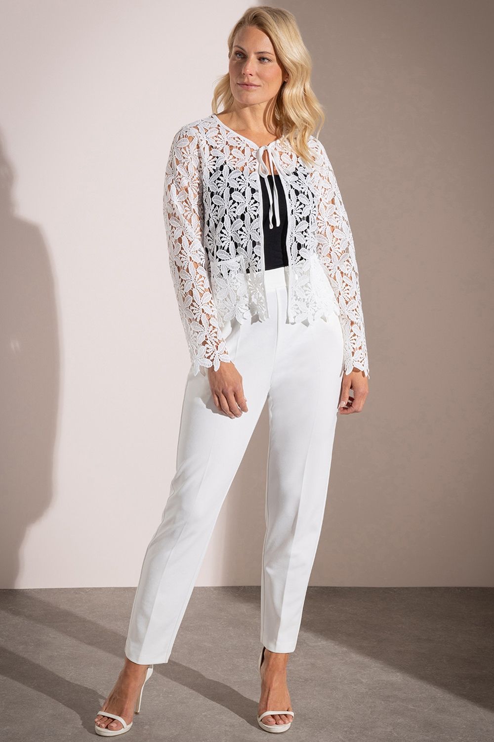 Klass. Tie Front Lace Jacket