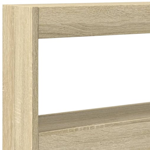 NNEVL Headboard Cabinet with LED Sonoma Oak 200x17x102 cm
