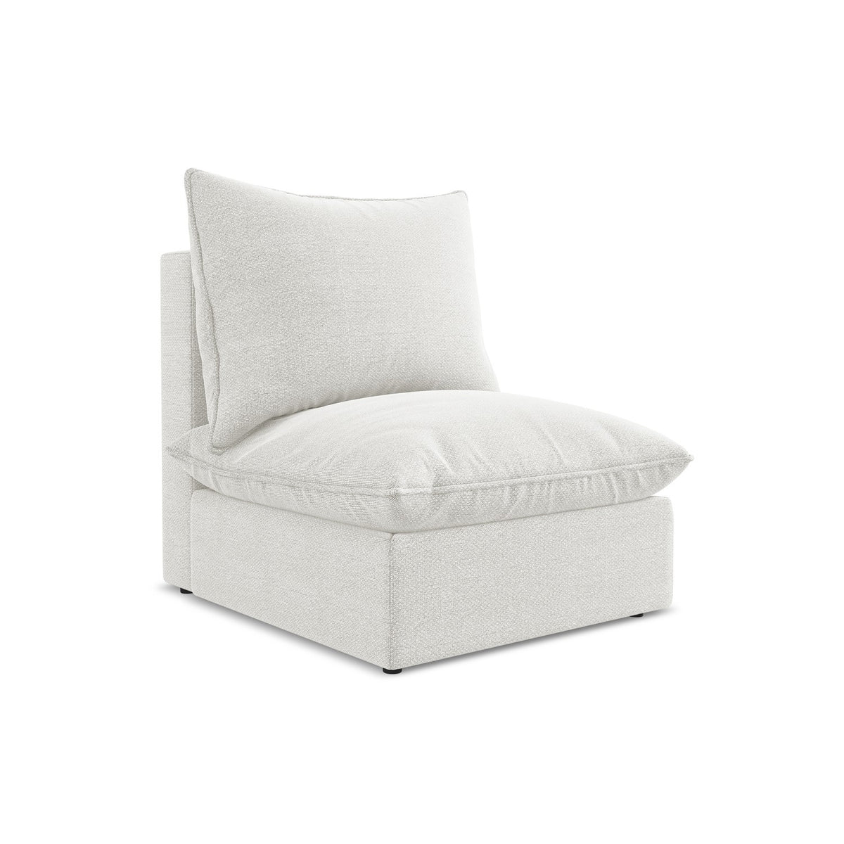 LaMiaSofa Bankmodule midden Ravenna - bouclé - wit - 75x90x77