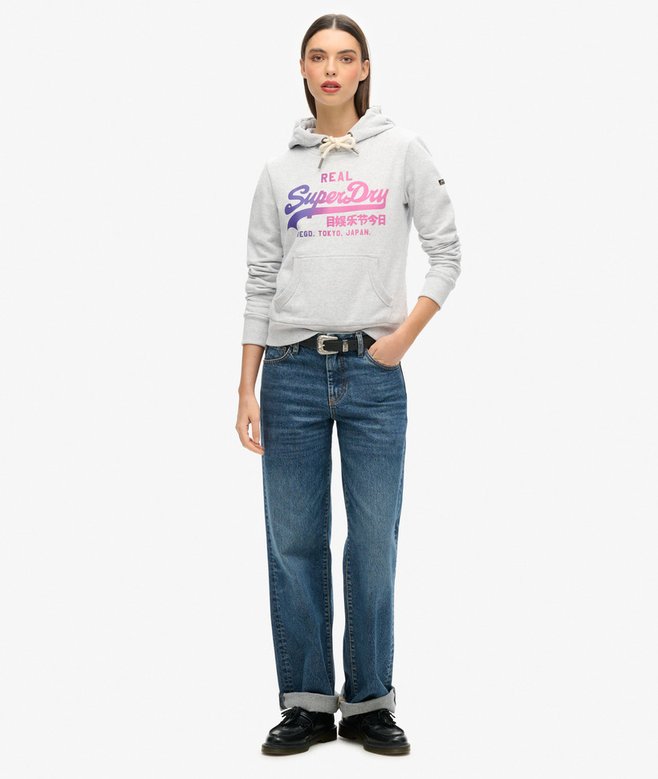 Tonal Vintage Logo Graphic Hoodie