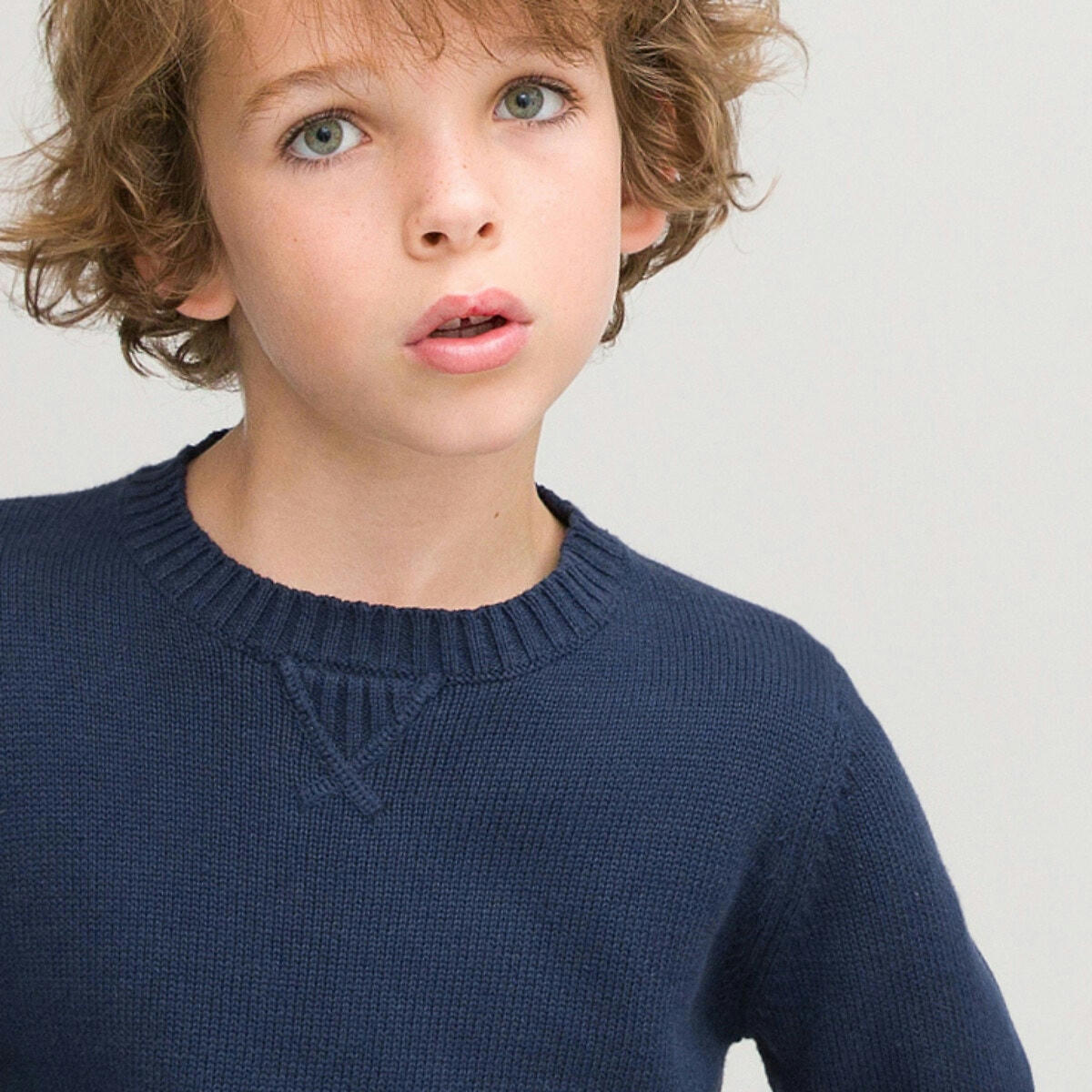 Pull col rond en fine maille