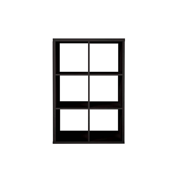 étagère modulable 6 cubes GoodHome Mixxit noir