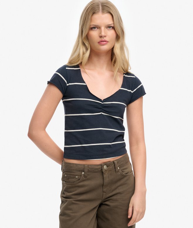 Athletic Essentials Gathered Pattern Top