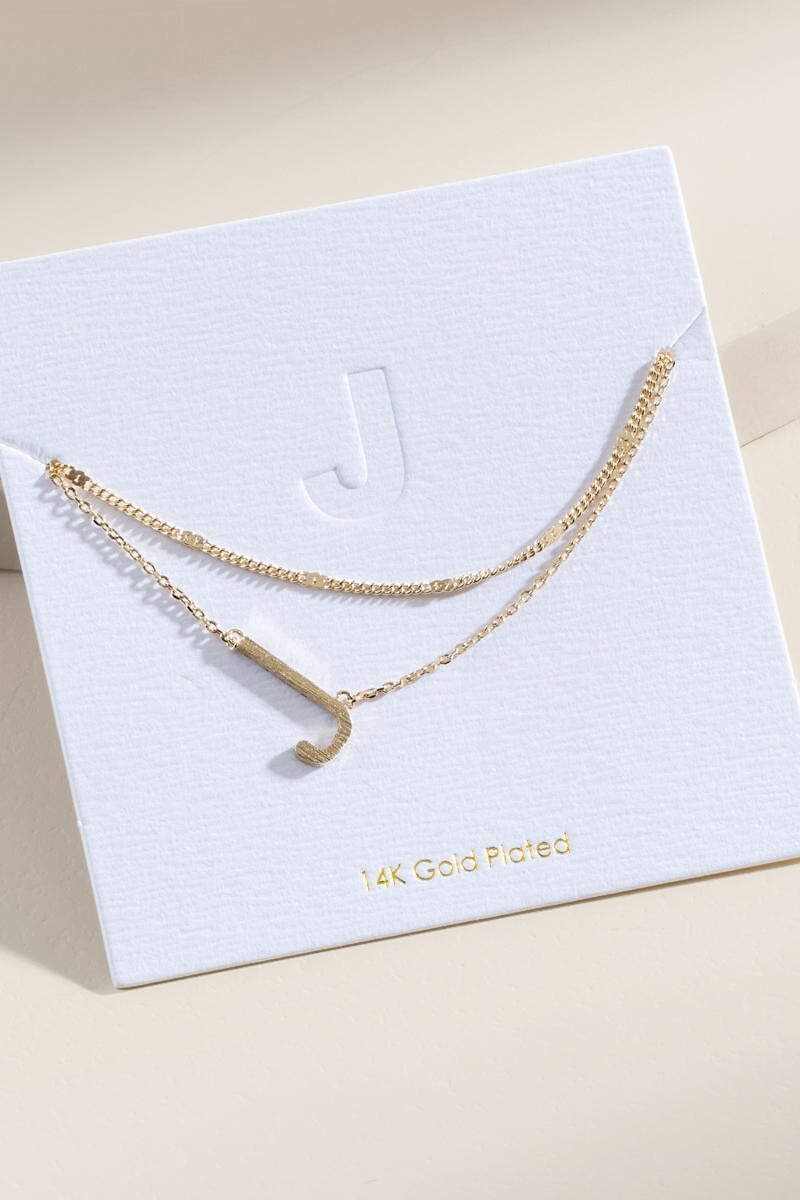 Layered Initial Necklace