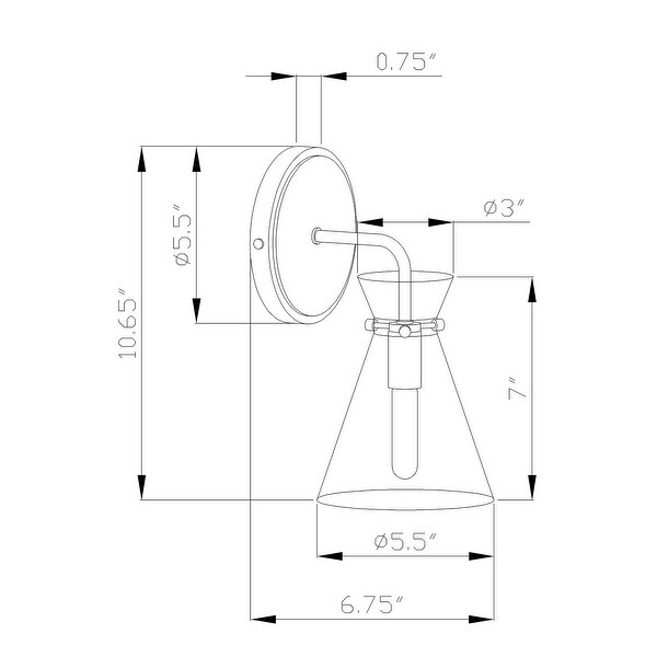 Beaker 1-Light Soft Gold Wall Sconce with Clear Glass - Soft Gold