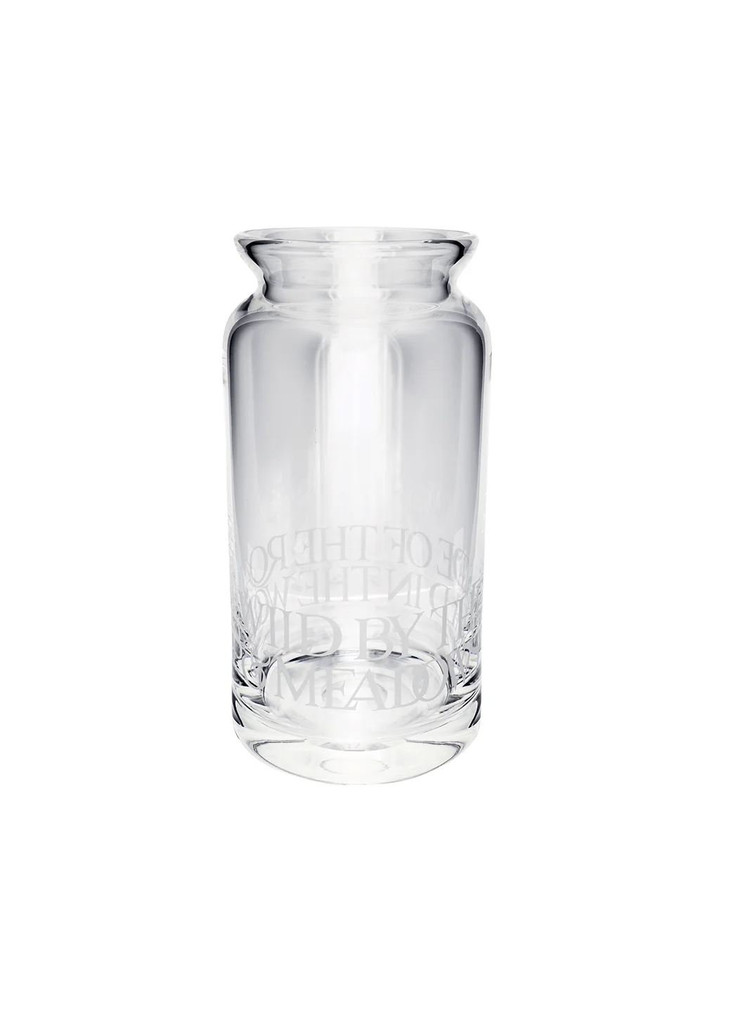 Black Toast Large Crystal Glass Jar Vase