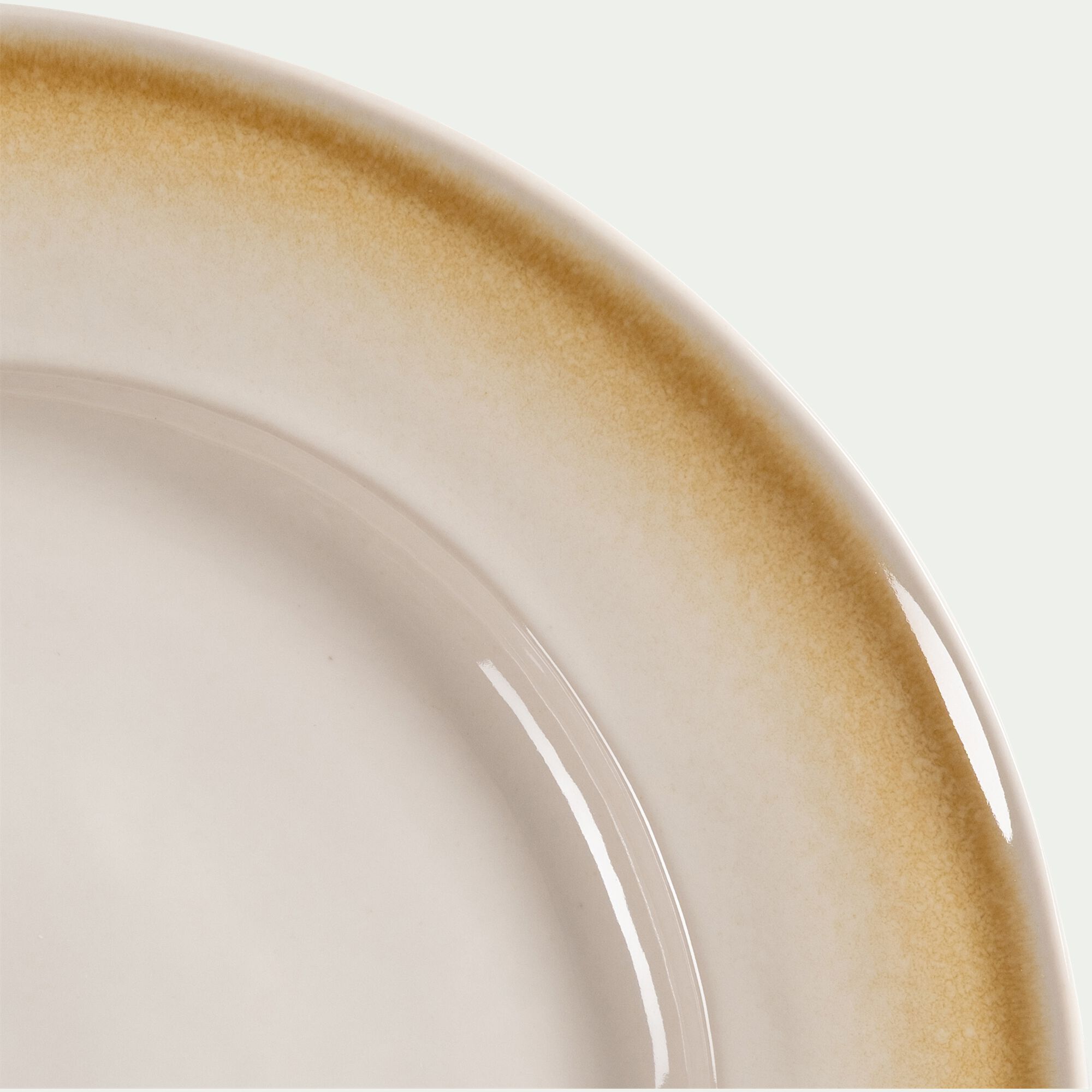 MIEL - Assiette plate en grès D26,5cm - blanc