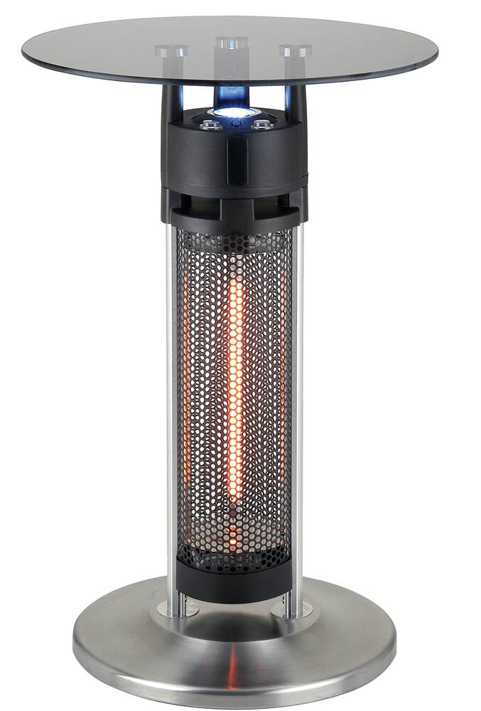 EnerG+ Infrared Electric Patio Heater, Round Glass Bistro Table