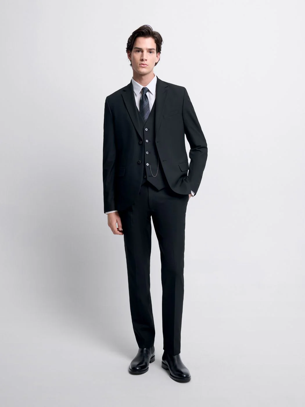 Costume 3 pièces slim bistretch noir