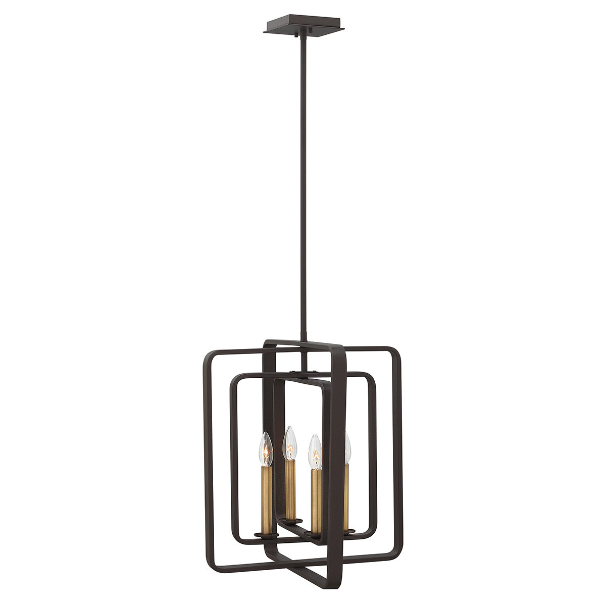 Lampa wisząca brązowa Quentin 4xE14x60W wym: 133,6x43,2x43,2 cm Hinkley