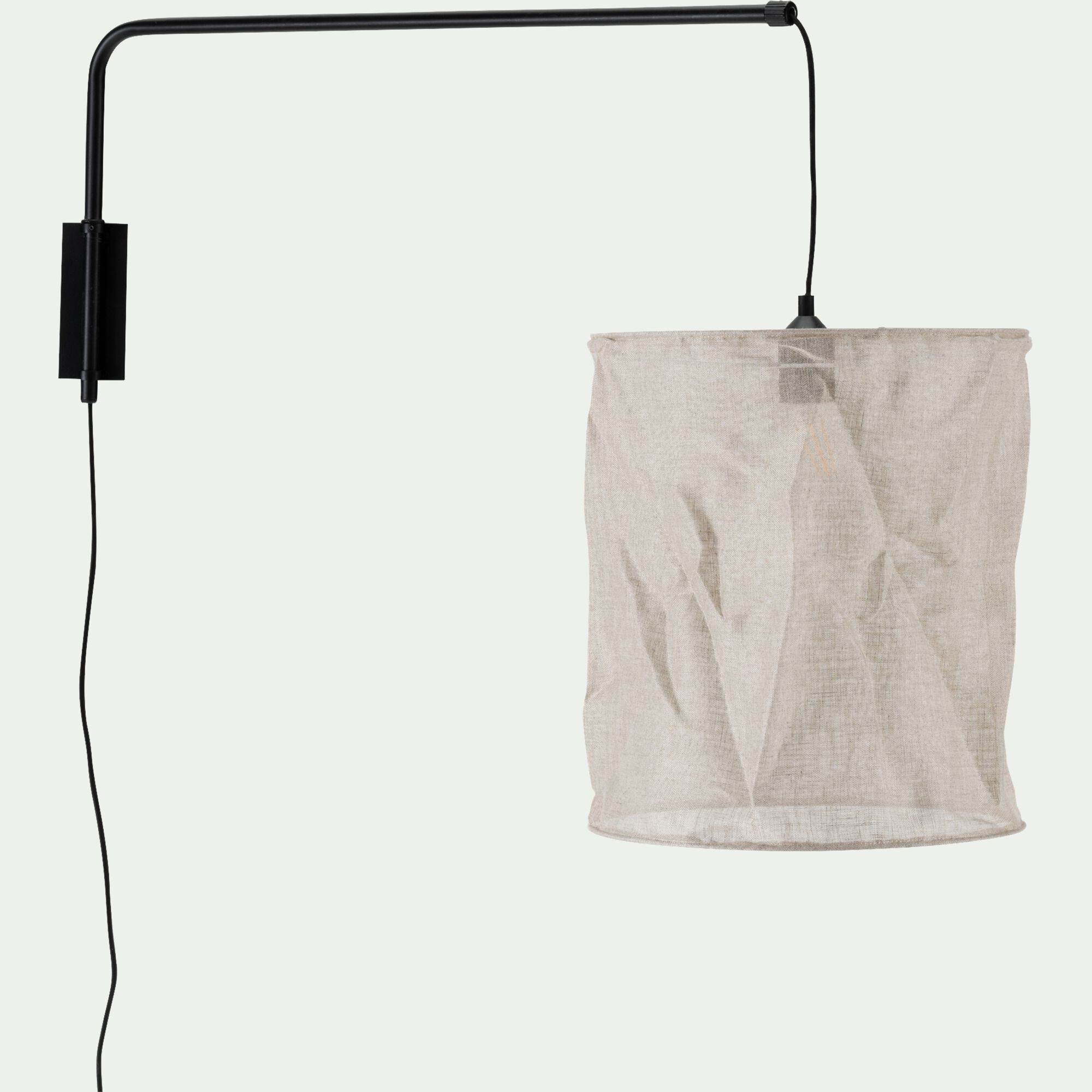 NANS - Applique murale en acier - L42cm noir