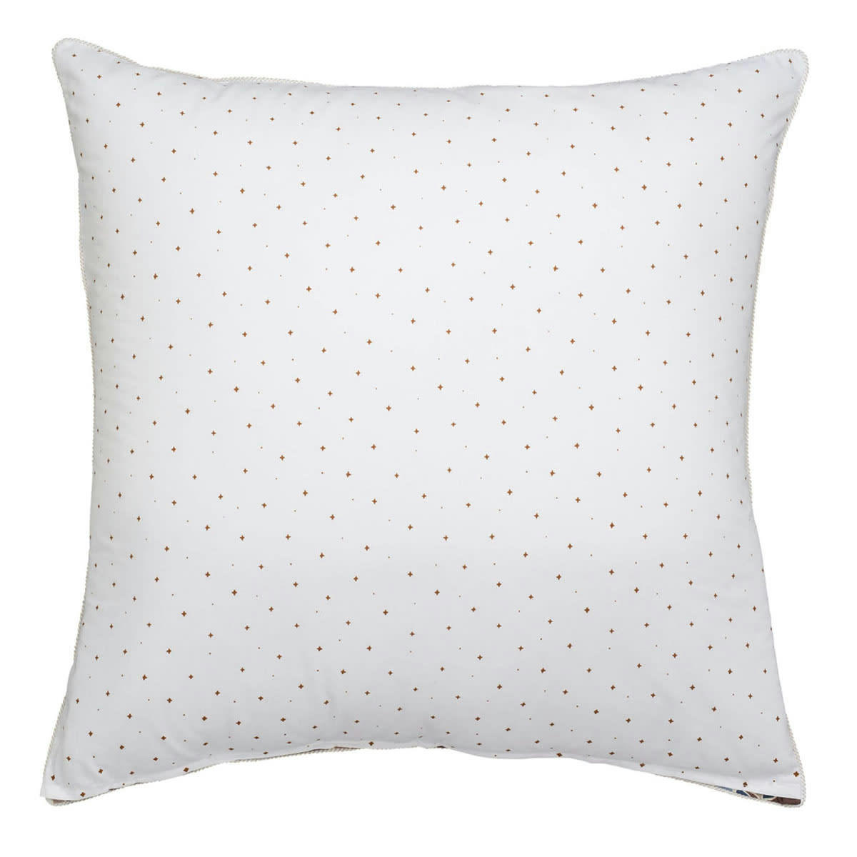 CYCLADES - Taie d'oreiller en percale de coton orange et bleu 65x65