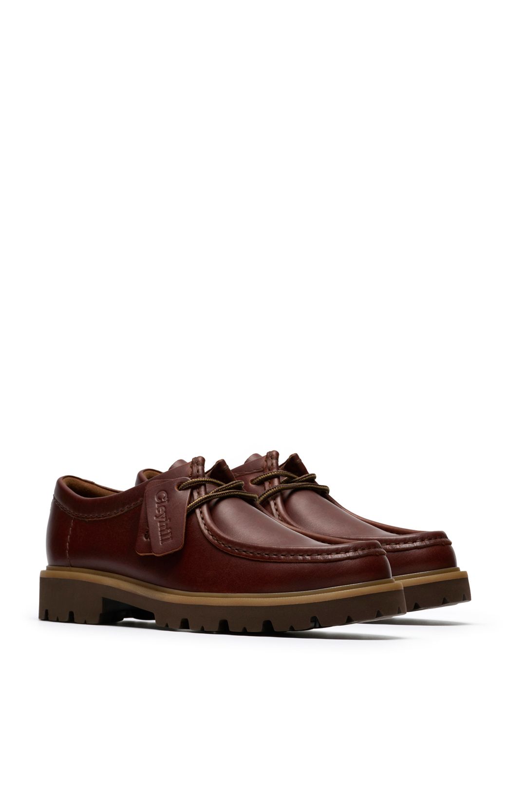 Clarks Cleyhill Seam Leather Lace-Up Shoe Brown
