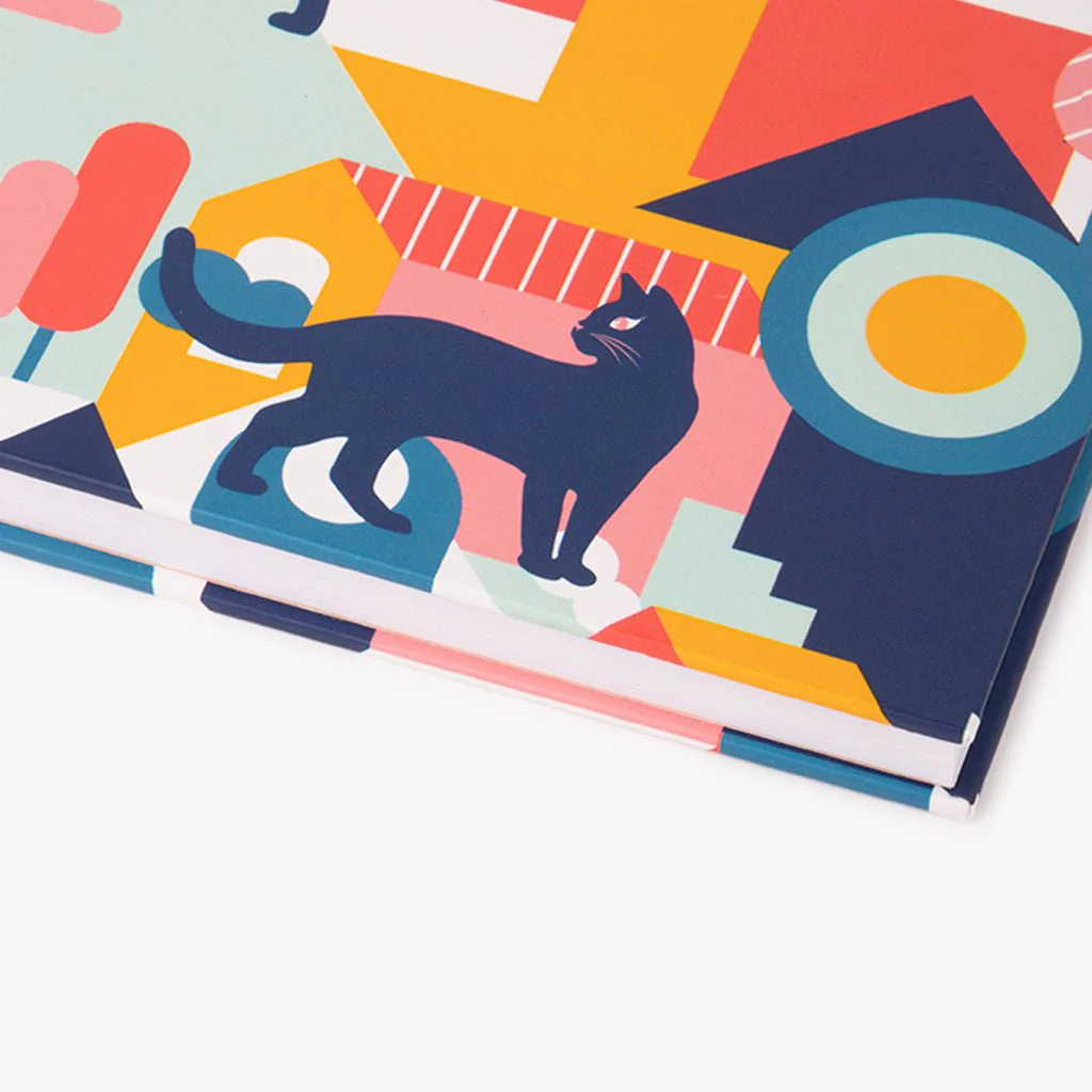 Caderno Capa Dura Pautado Gatos A5 CAT IN THE CITY